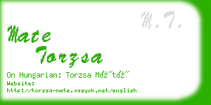 mate torzsa business card